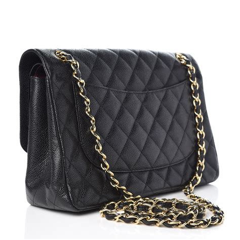 jumbo double flap caviar chanel|CHANEL Caviar Quilted Jumbo Double Flap Black.